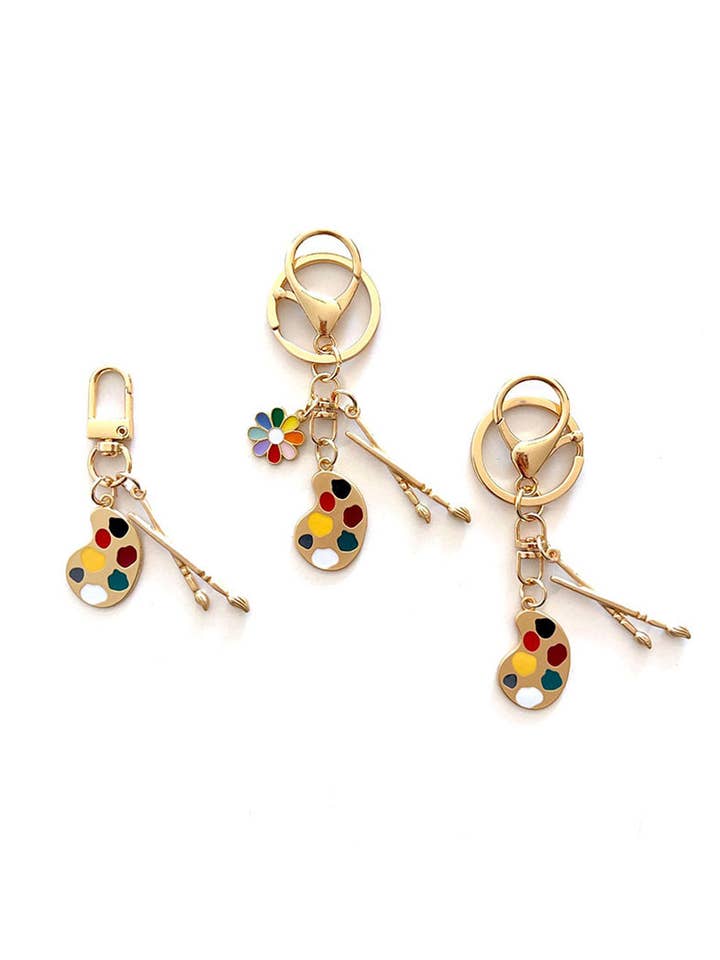 Artist Charm Alloy Paint Palette Keychain DP25E932 for wholesale by Dipped Shop