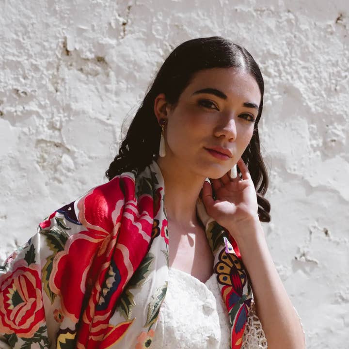 Brincos Paixão Flamenca Pedra da Lua por atacado de ACUS