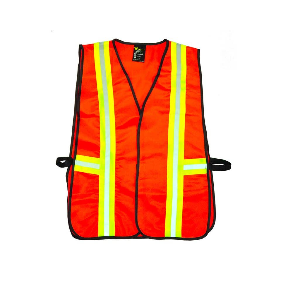 G & F Products - Wholesale Safety Vest - Unisex - Industrial Safety Vest With Reflective Stripes - Orange