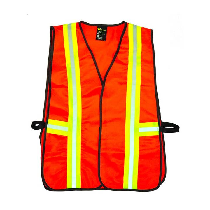 G & F Products - Wholesale Safety Vest - Unisex - Industrial Safety Vest With Reflective Stripes - Orange0
