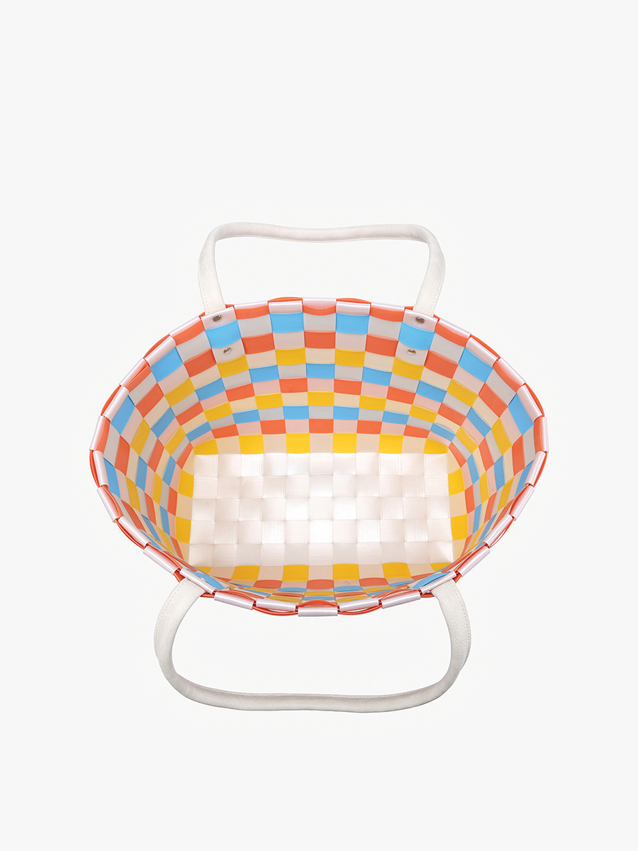 Jen & Co. – wholesale Bärkasse - Dam – M2334 Abigail Basketweave Tote med remmar i veganskt läder10