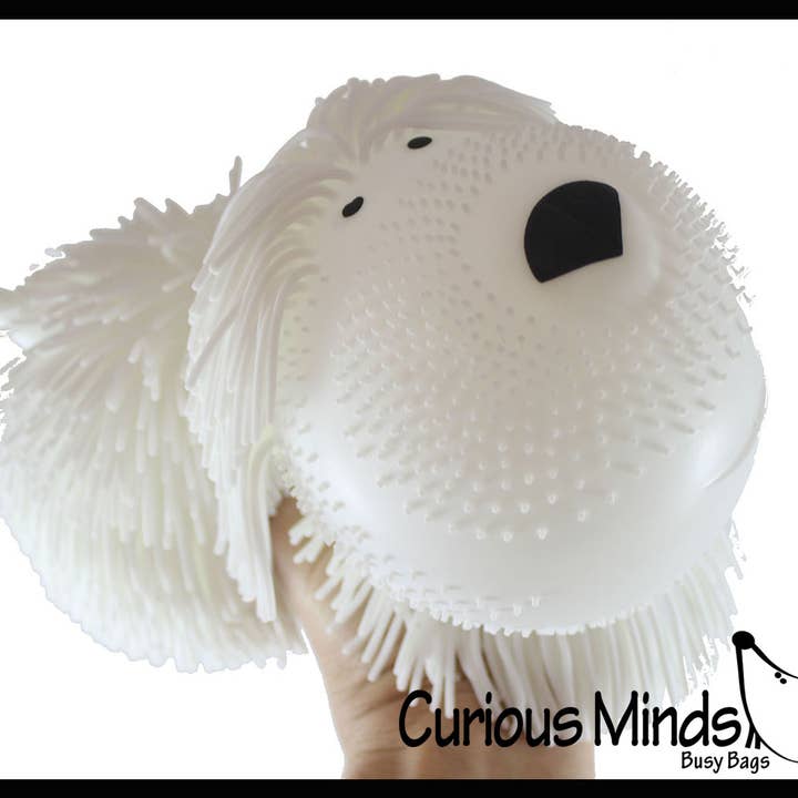 Curious Minds Toys - Wholesale Fidget Toy - Kids - 1 Shaggy Mop Dog Large 8" Puffer Ball - Sensory Therapy Fidg