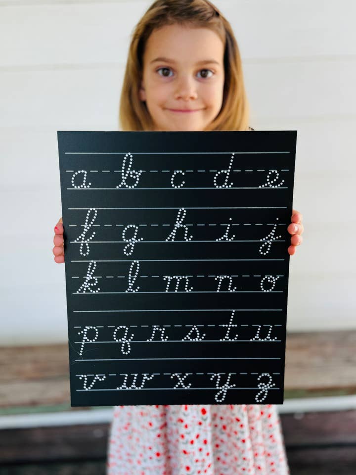 Cursive Lowercase ABC Trace-n-Erase Chalkboard® for wholesale by Chalk Full of Design