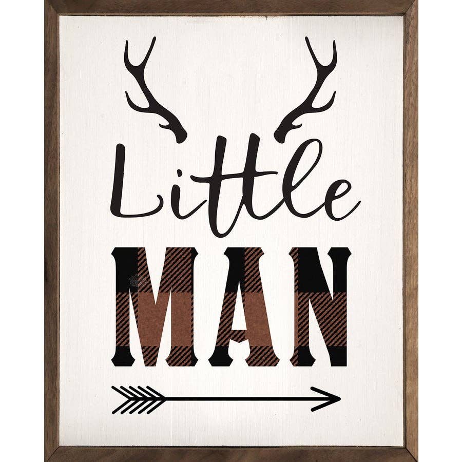 Kendrick Home - Wholesale Sign - Little Man Antlers Arrow White0
