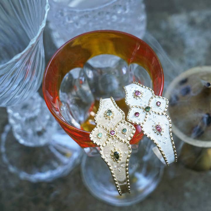 DIAPERIS - Wholesale Cuff Bracelet - ALTHEA GOLD GREEN TOURMALINE BRACELET1