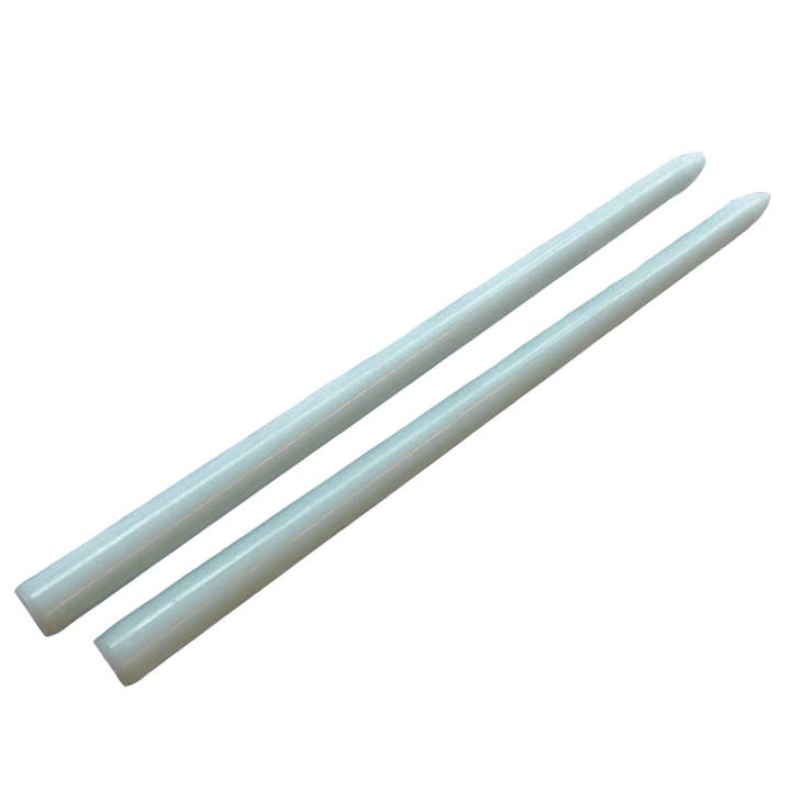 Candela a cono extra alta color azzurro nuvola, 1 confezione da 20 candele per la vendita all'ingrosso da parte di Ro’Table NYC