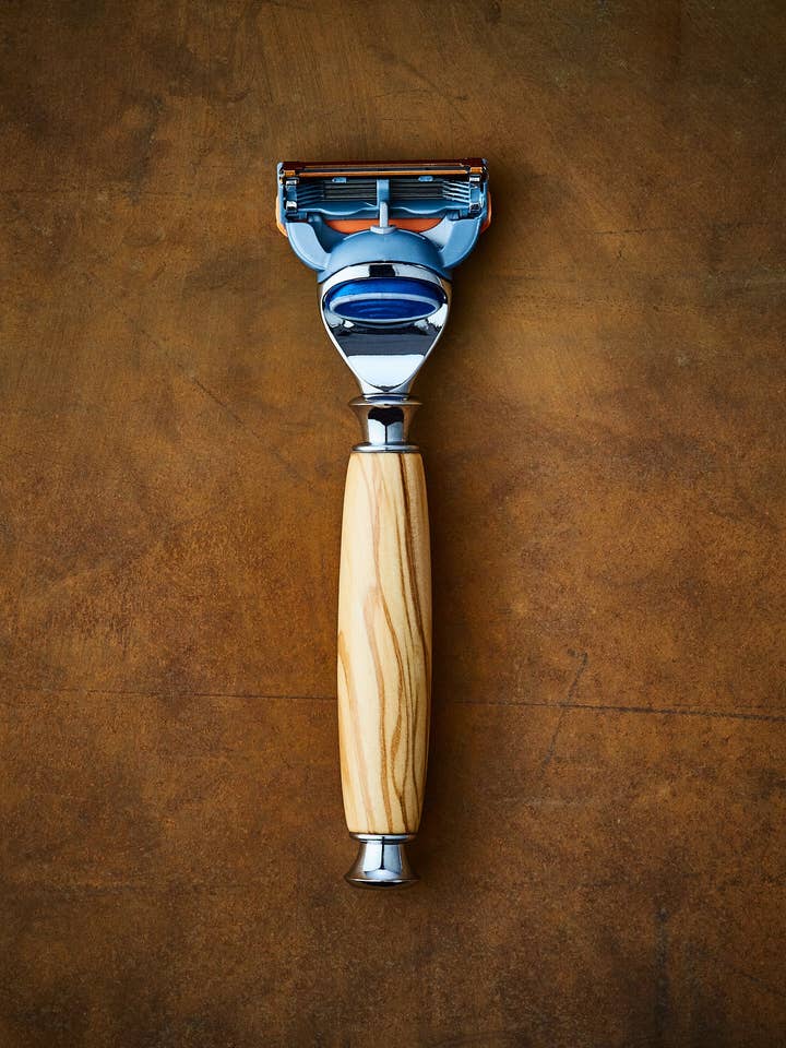 La maquinilla de afeitar Atlas (Olivewood) para venta al por mayor de Imperium Shaving
