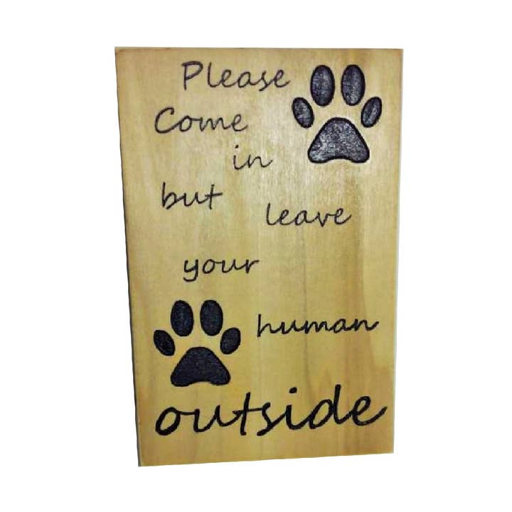 Please Come In Carved Wood Sign for wholesale by Canary Hill Works