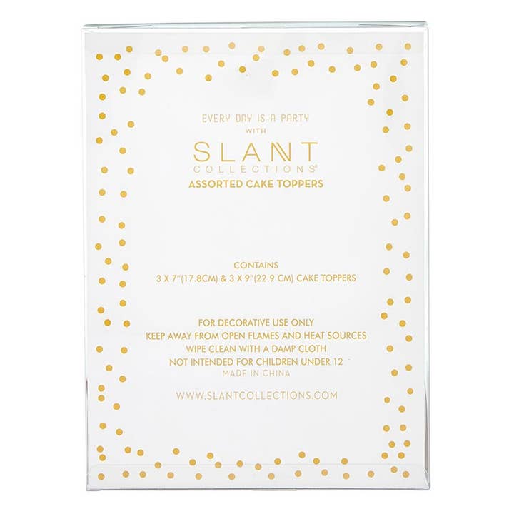 Slant Collections by Creative Brands - Wholesale Cake/Cupcake Topper - Pom Pom Cake Topper - Holiday2