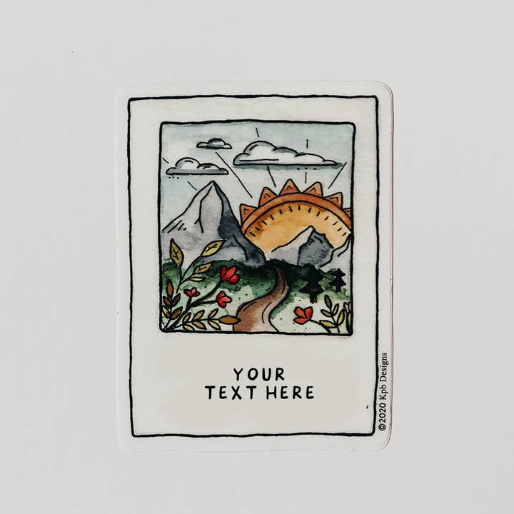 Customizable Polaroid Vinyl Sticker for wholesale by Sticker Girl