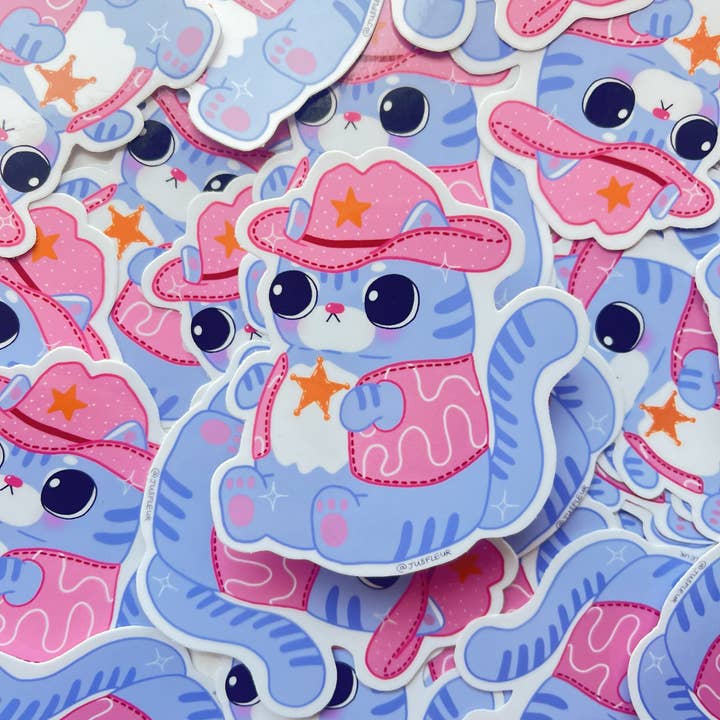 Sticker voor cowboykatten voor wholesale door JusFleur