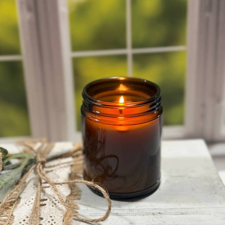 Suzy Spa Essentials - Wholesale Jar/Filled Candle - Lavender Soy Blend Candle - 8 oz Amber Jar3