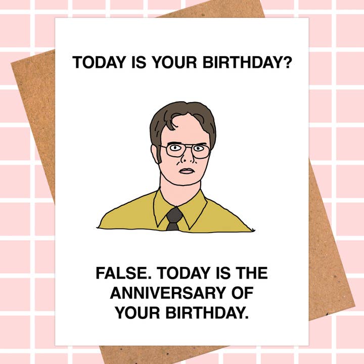 Dwight The Office Funny Birthday Card | Pop Culture Card for wholesale by Pop Hot Cards