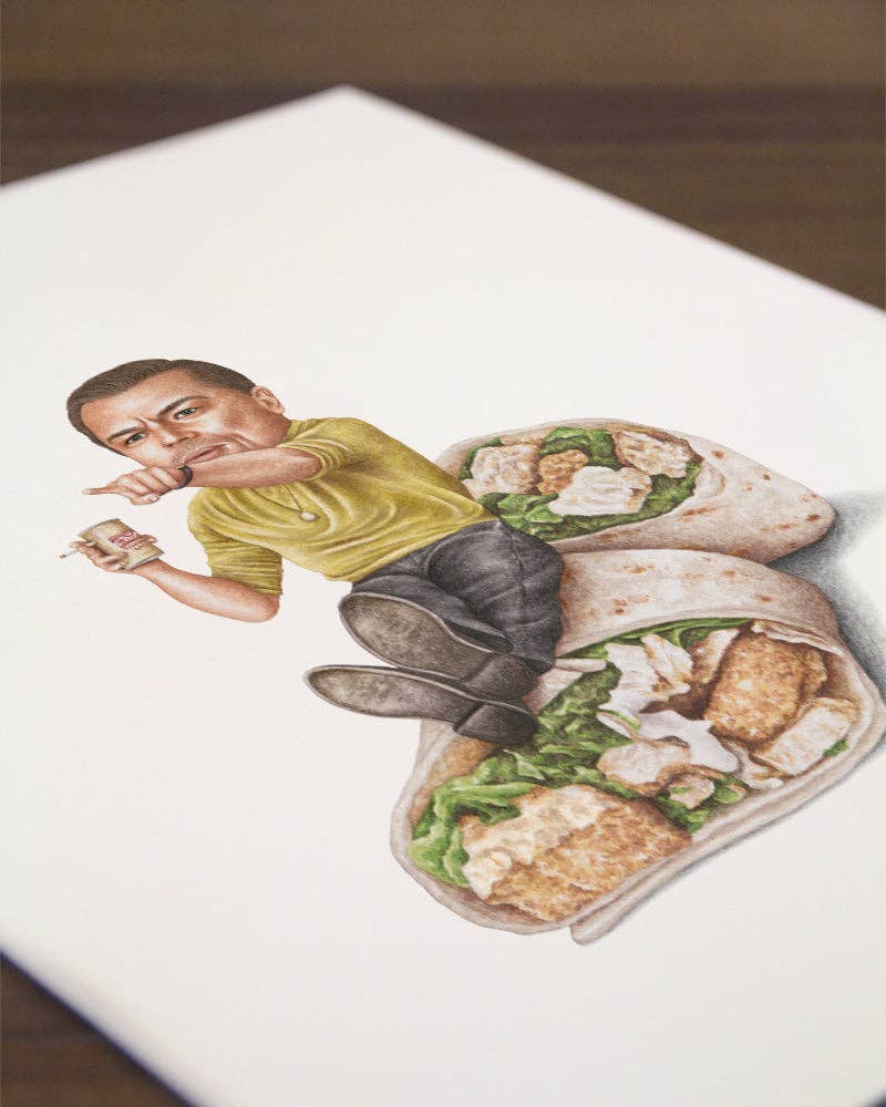 Celebs on Sandwiches - Wholesale Art Print - Leonardo DiWraprio Art Print2