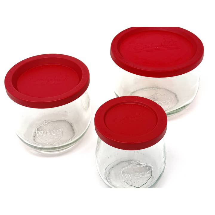 Ventures Int'l Products Inc. - Wholesale Food storage container - WECK® Medium Keep Fresh Cover #80, Pack of 5 - Red3
