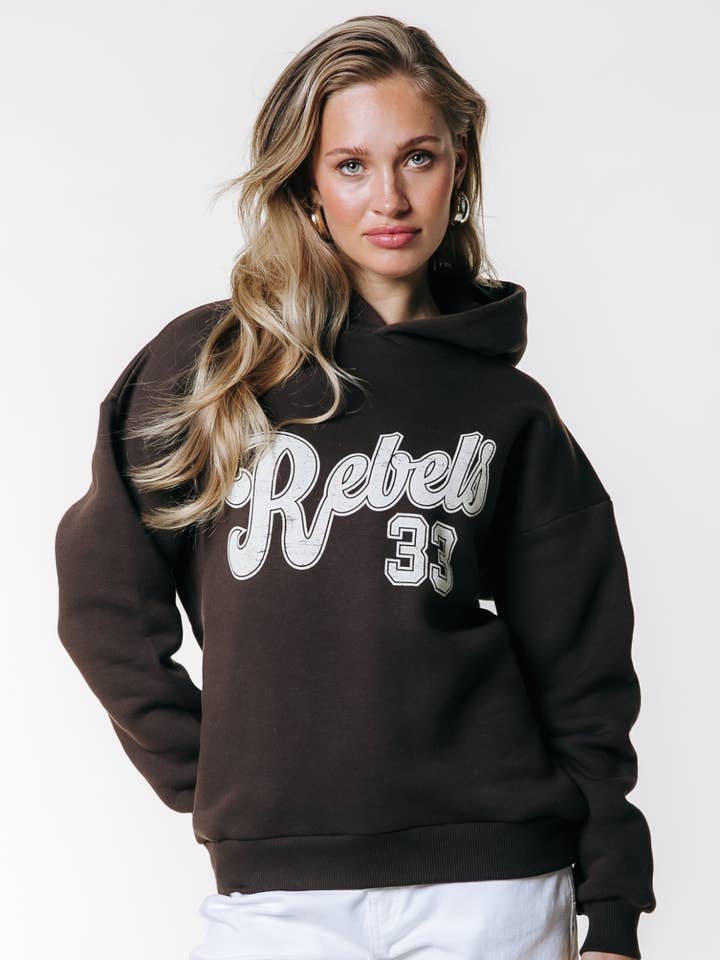 Rebel 33 Ren Hættetrøje | Brun for engroshandel hos Colourful Rebel