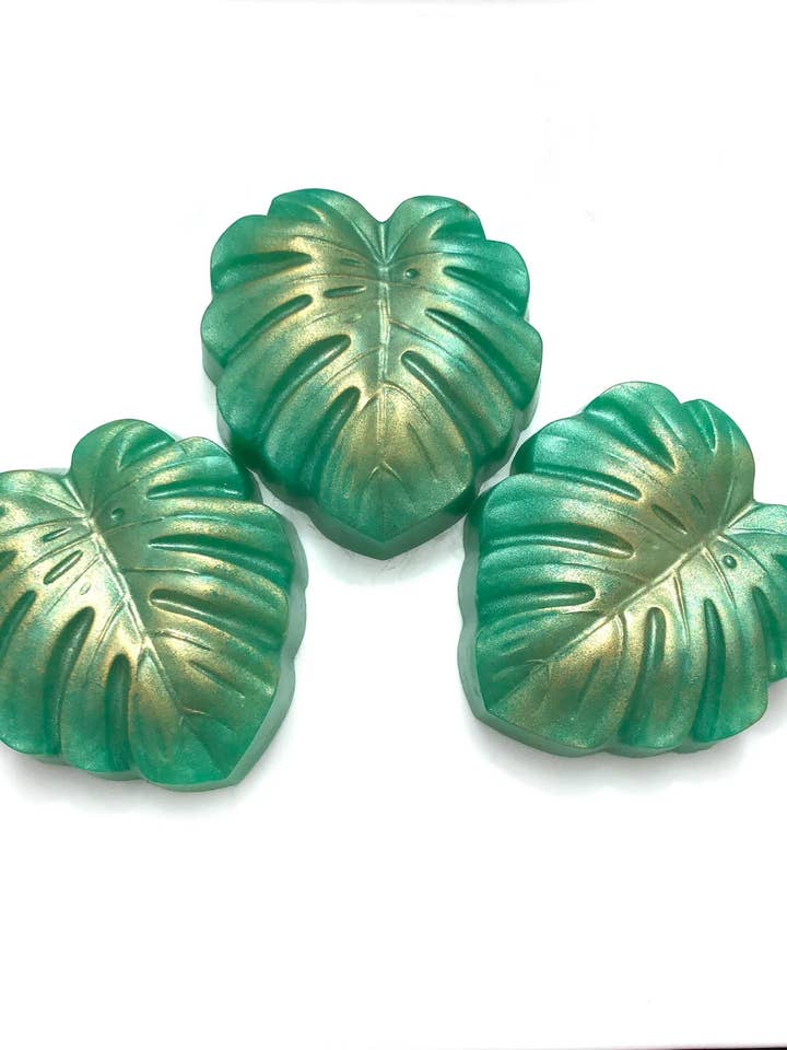Monstera Guest Soap, 10 pieces for wholesale by Beach City Boutique