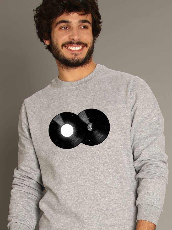 SOUNDS OF THE GALAXY MEN'S CHINA GREY SWEATSHIRT for wholesale by Wooop