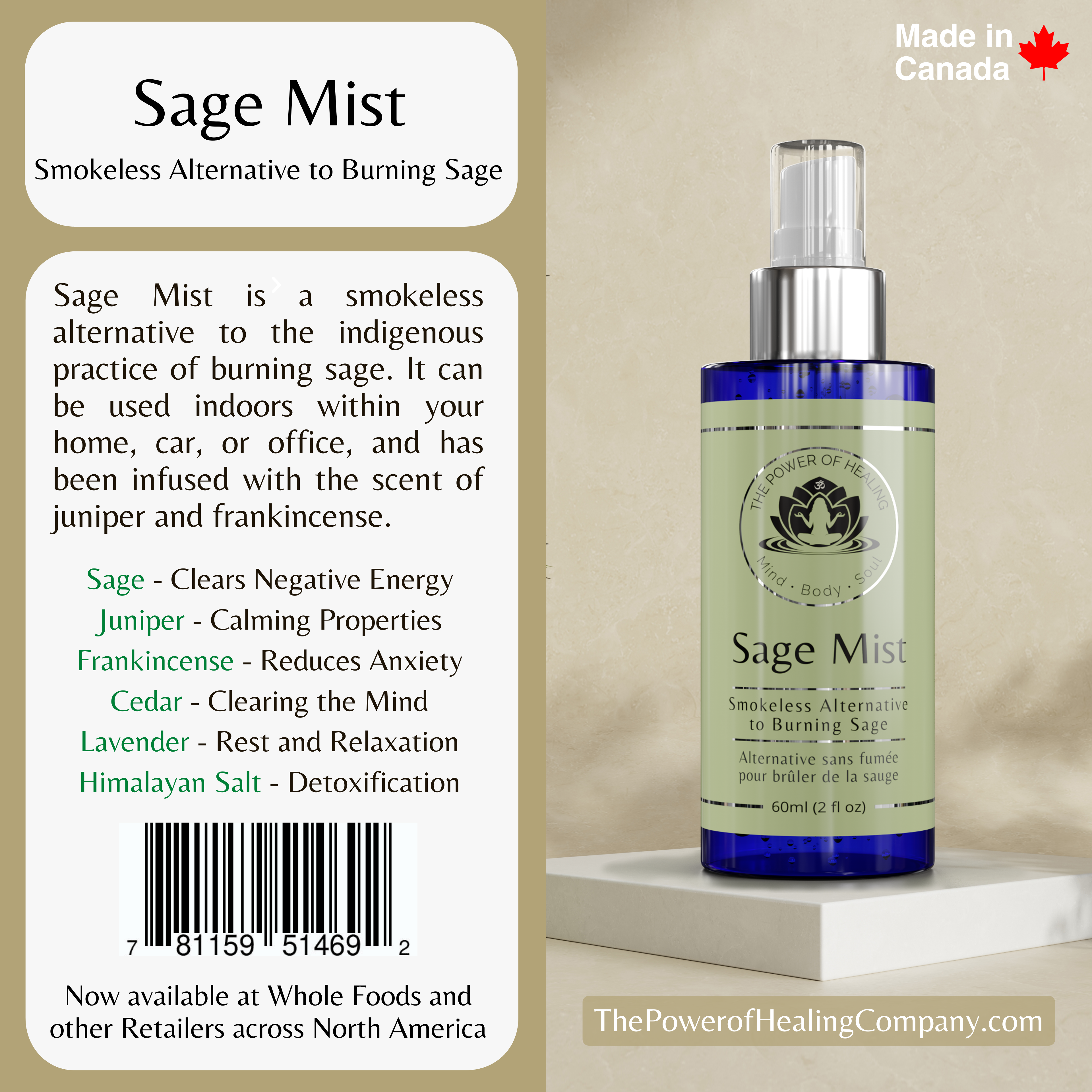 The Power of Healing - Wholesale Smudge Spray - Sage Mist4