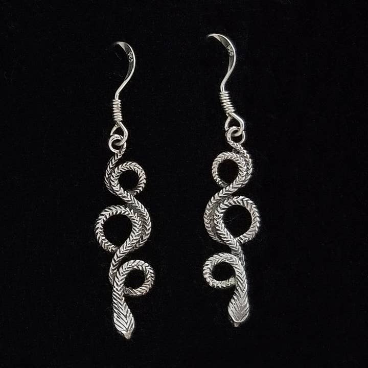 SS Coiled Snake Earrings for wholesale by Zeppo Merchandisers Inc