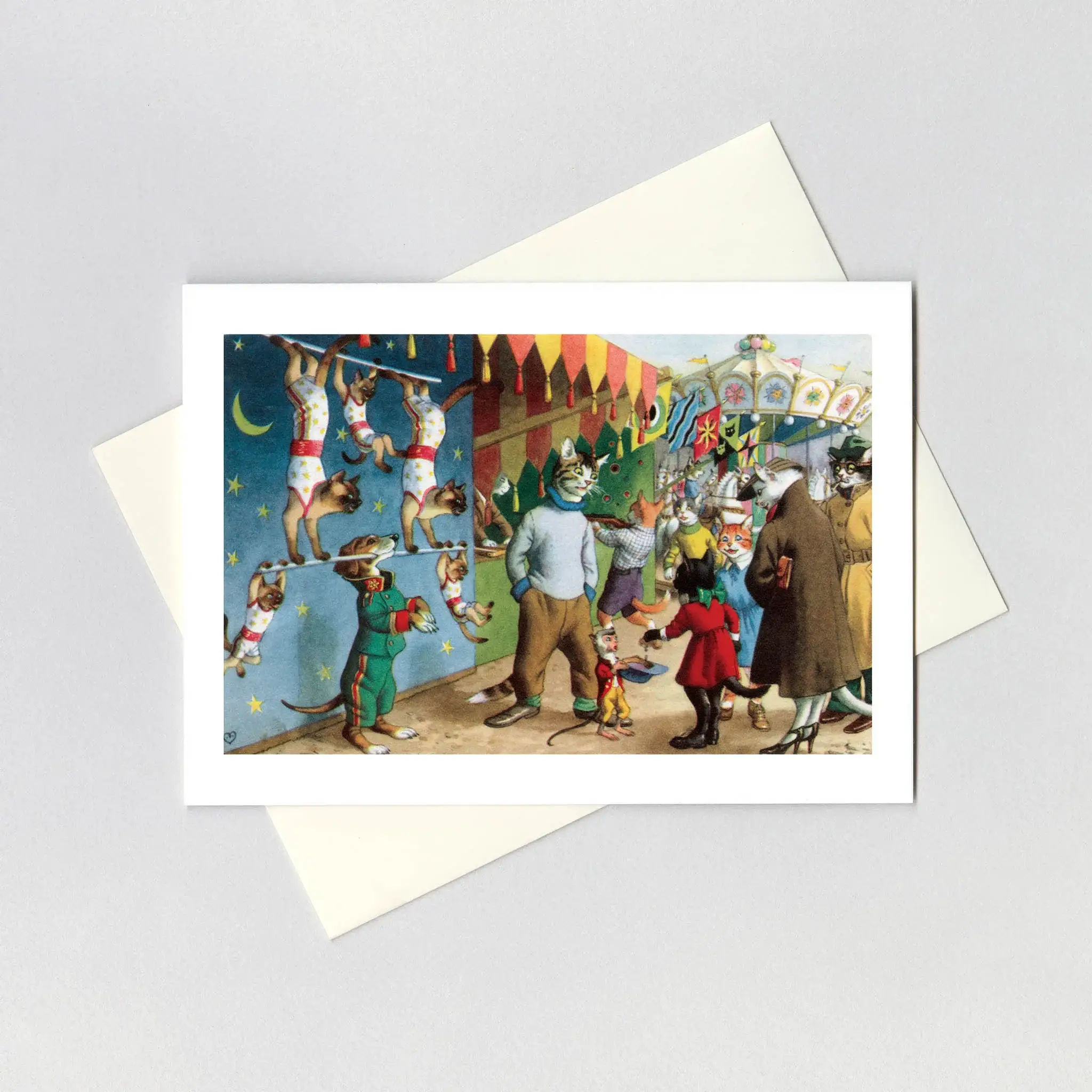 Laughing Elephant - Wholesale Everyday Greeting Card - Cats at the Carnival - Captivating Cats Card0