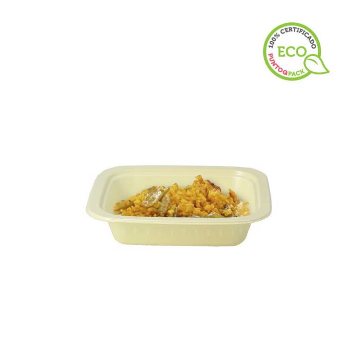 PUNTOQPACK - Wholesale Food storage container - Biodegradable Cellulose and Potato Starch Packaging (395Cc)