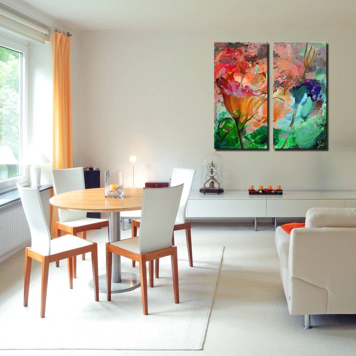 Ready2hangart, Inc. - Wholesale Gallery Wall Set - Painted Petals LXI' Canvas Wall Art Set4