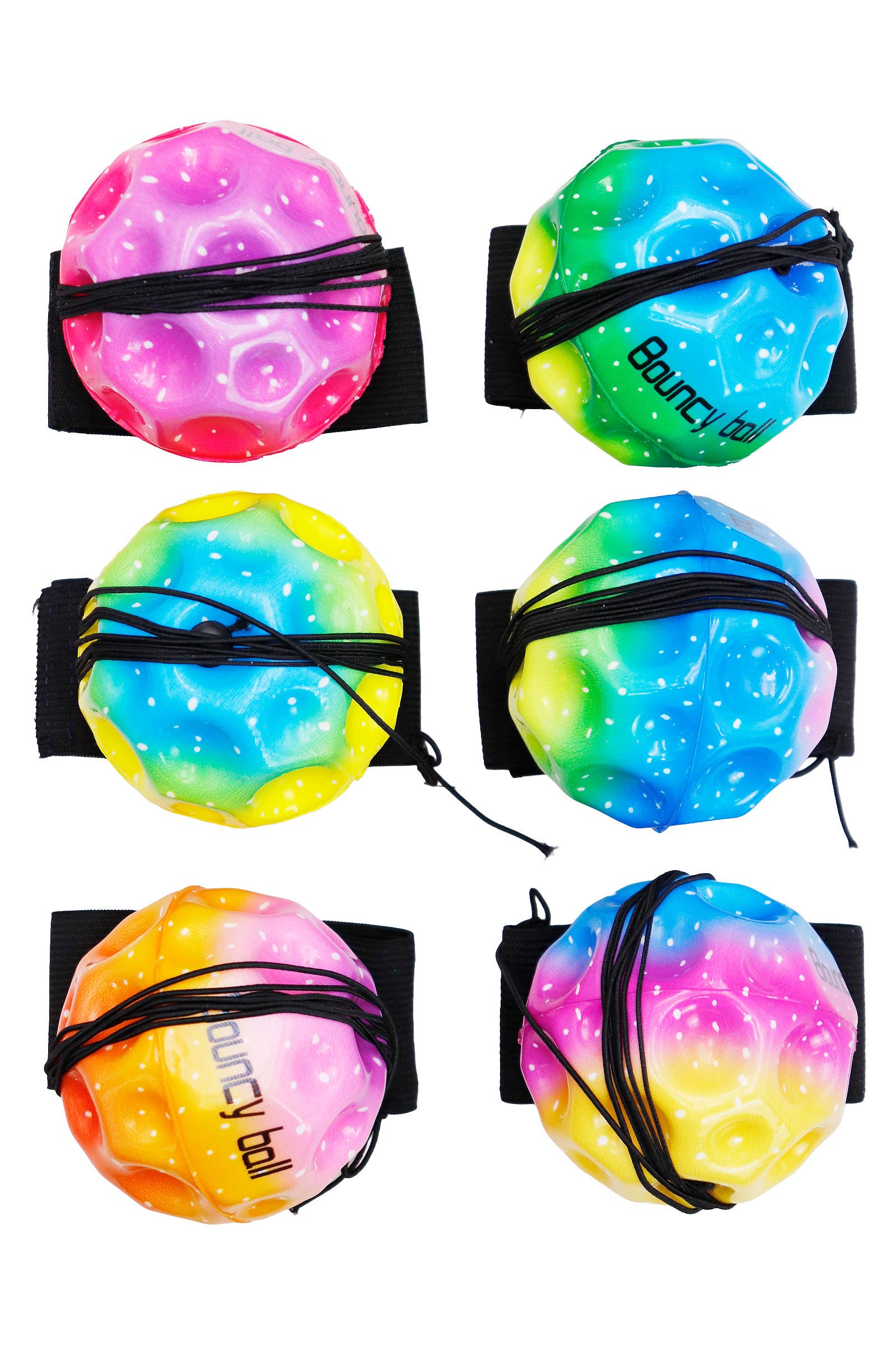 ASSORTED Rainbow Meteorite Bouncy Return Gravity Ball for wholesale on Faire3