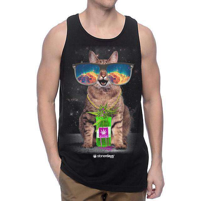 MENS TRIPPY KITTY TANK for wholesale by StonerDays Apparel