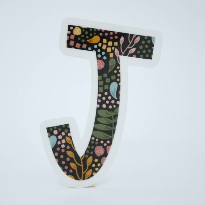 Adesivo lettera J, 2,5 x 1,6 pollici per la vendita all'ingrosso da parte di H&L Craft Co