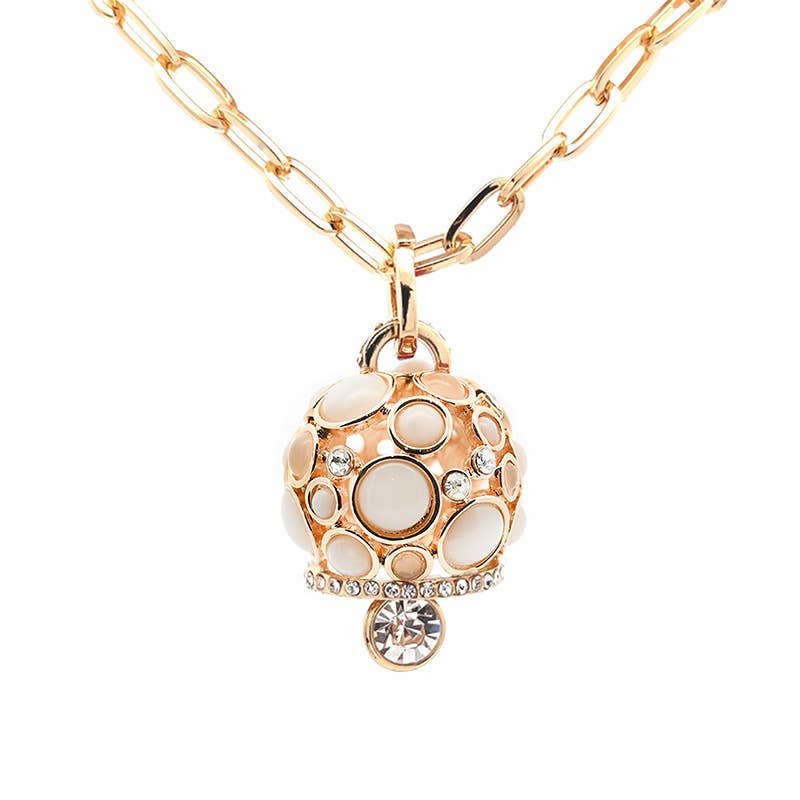 AMORINO SRL – Großhandel Kette mit Anhänger/Charm – Lange Halskette mit farbiger Glocke - S10101A0