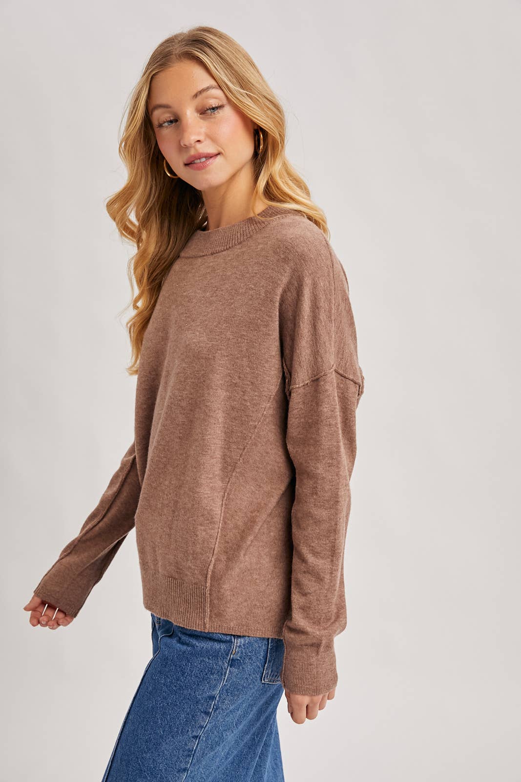 Bluivy - Vente Pull en maille – femme - PULL EN MAILLE DOUCE À COL ROND4