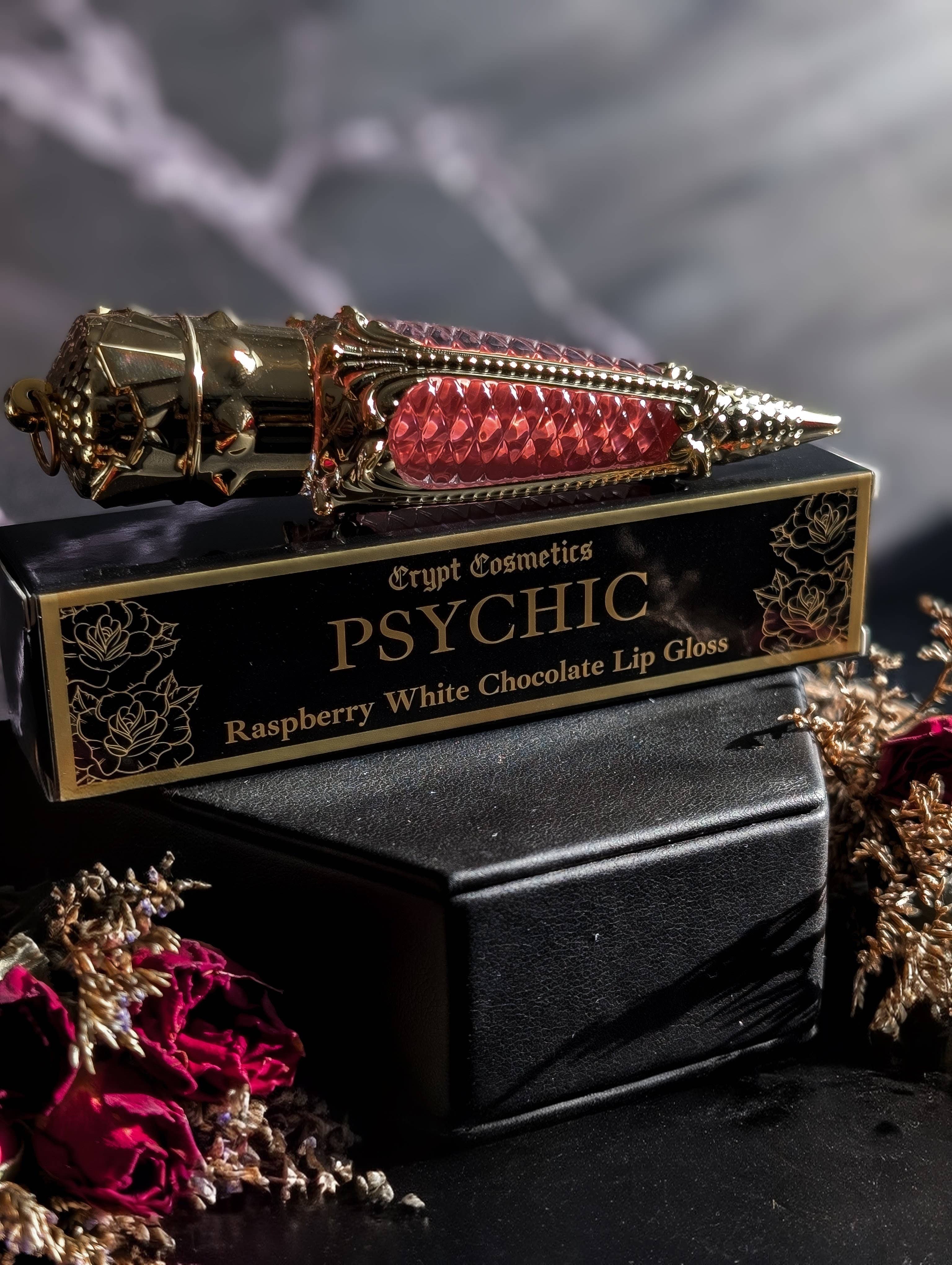 Crypt Cosmetics – wholesale Lip-gloss – PSYCHIC - Pink white chocolate raspberry lip gloss1