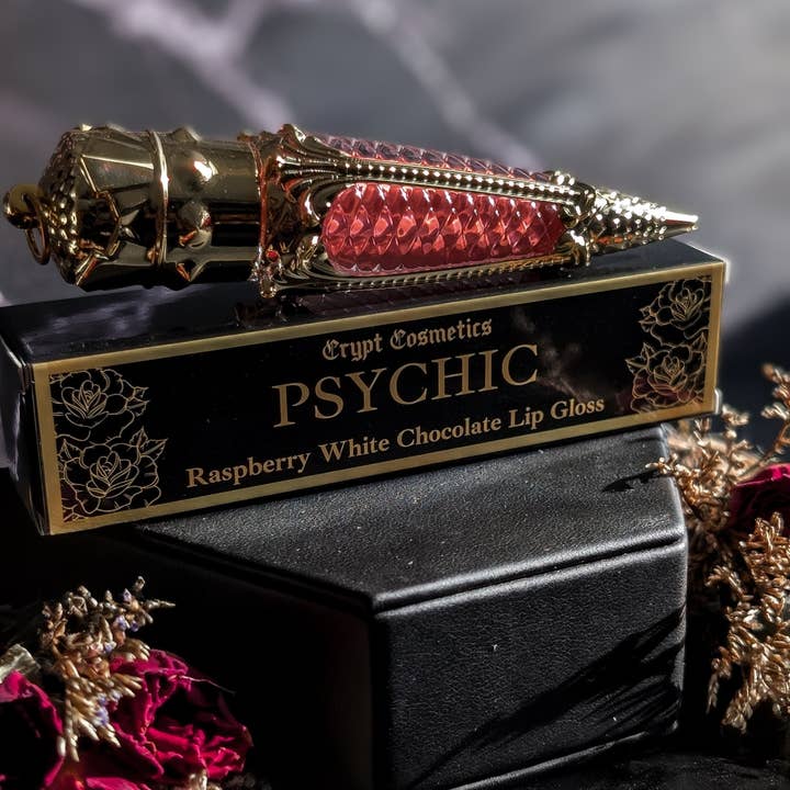 Crypt Cosmetics – wholesale Lip-gloss – PSYCHIC - Pink white chocolate raspberry lip gloss1