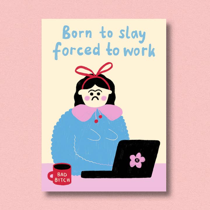 Postcard born to slay for wholesale by Jenne Grassmann