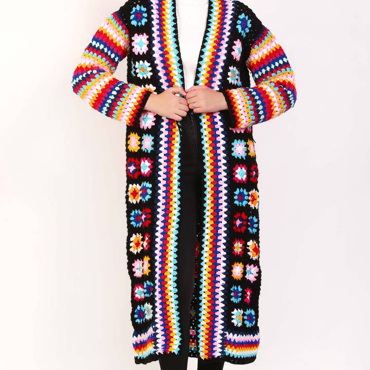 Boho Chic Delight Crochet Cardigan for wholesale by Miniapparels