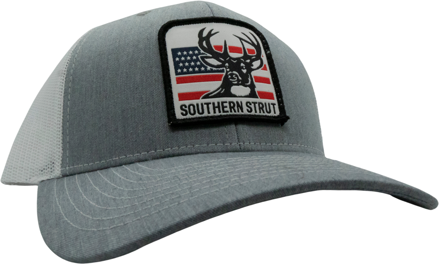 Southern Strut - Vente Casquette de camionneur – unisexe - Patch Trucker Tissé Cerf Américain - Casquette Sélectionnée à la Main à 10 $ !1