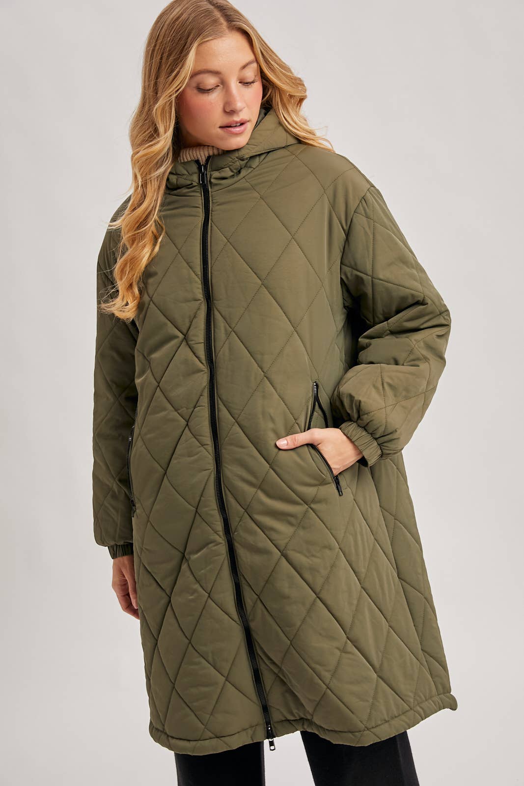 Bluivy – wholesale Puffer jacket – Women’s – LONGLINE QUILTED PUFFER JACKET29