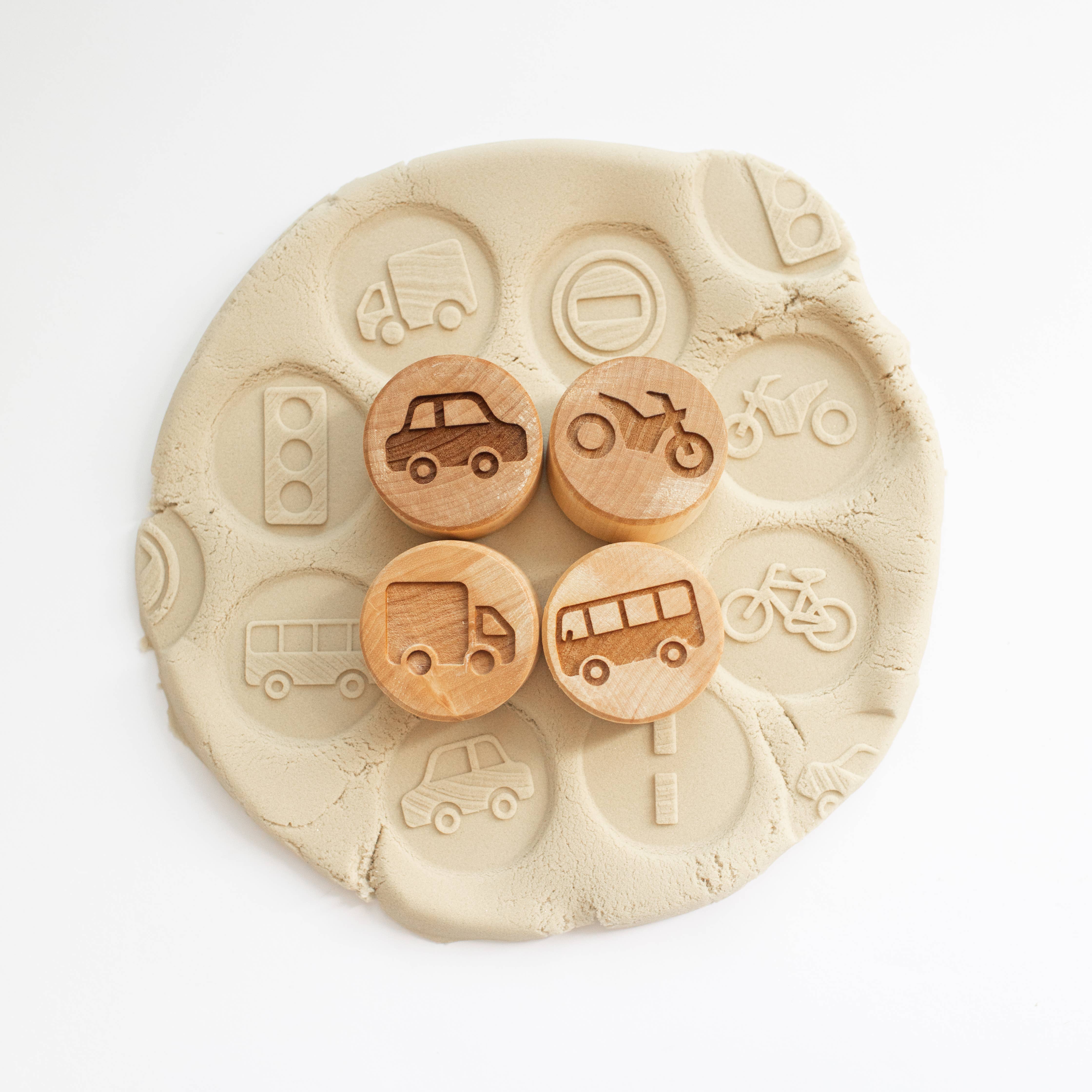 Studio de Rijk – Engroshandel Trælegetøj - Børn – Træstempelsæt - Trafikken3