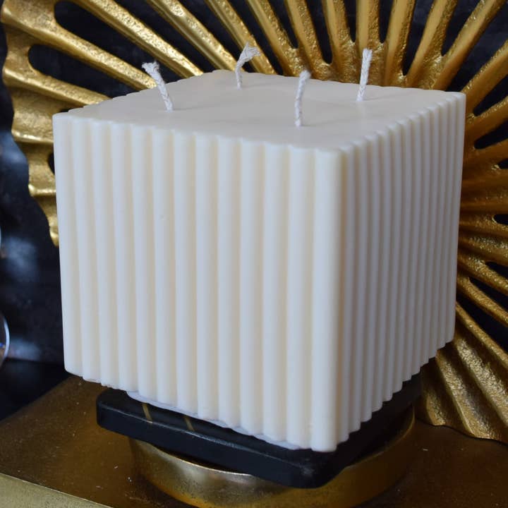 Huge Cube Candle for wholesale by Crafted Gifts Atelier