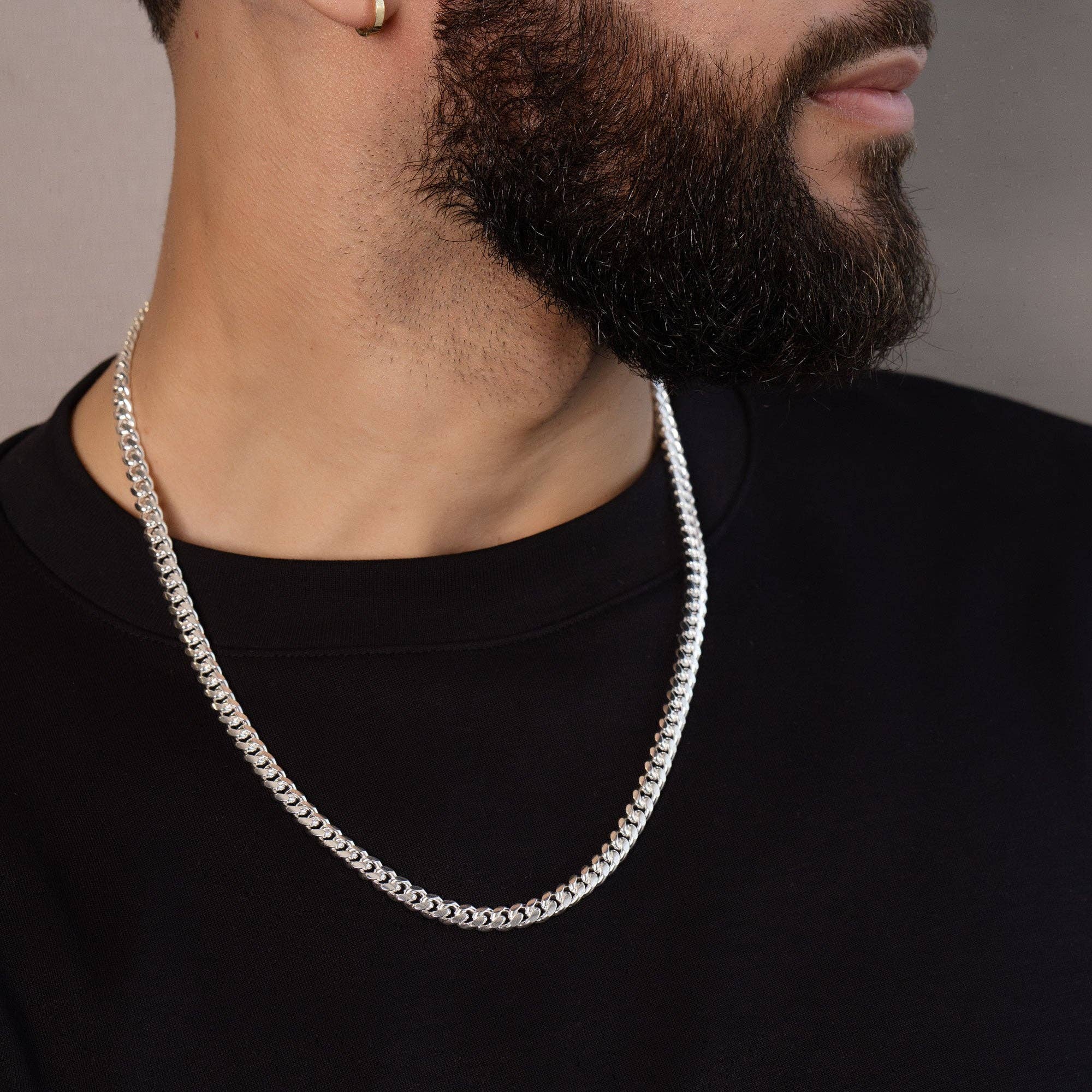 zilveren Heren ketting van 925 sterling zilver met Miami Cuban schakel, 7 mm dik voor groothandel op Faire6