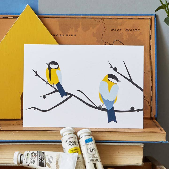 Juneberry and Bird geïllustreerde wenskaart voor wholesale door Lorna Syson