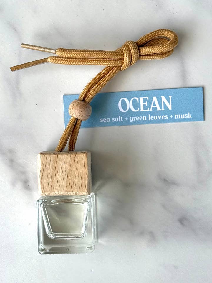 Ocean Scented Mini Diffuser/hanging car freshener for wholesale by Everscent Candle Co.