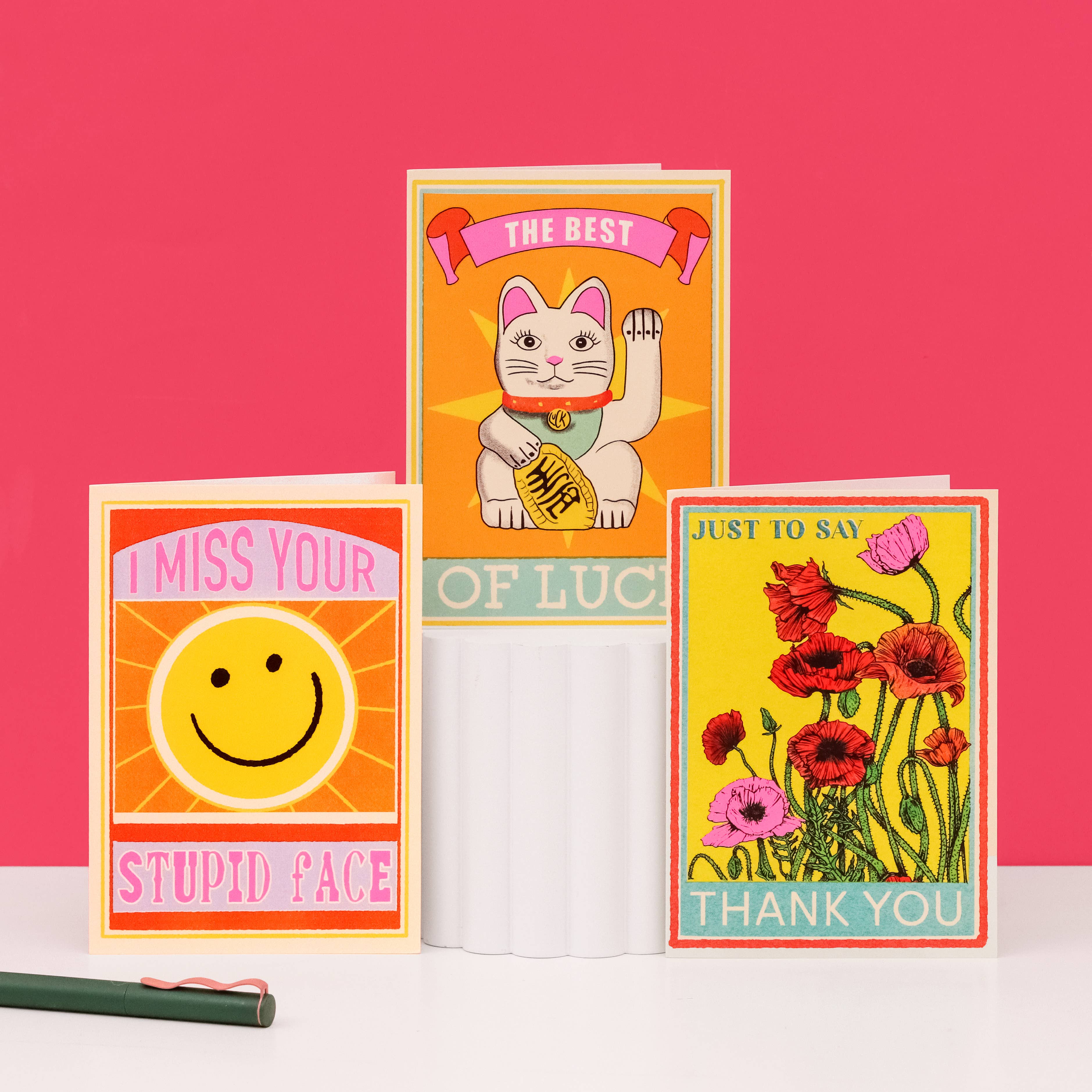 Fawn & Thistle Ltd (US Duties Paid) - Wholesale Good Luck Card - The Best Of Luck Cat Greeting Card | Good Luck | Best Wishes5