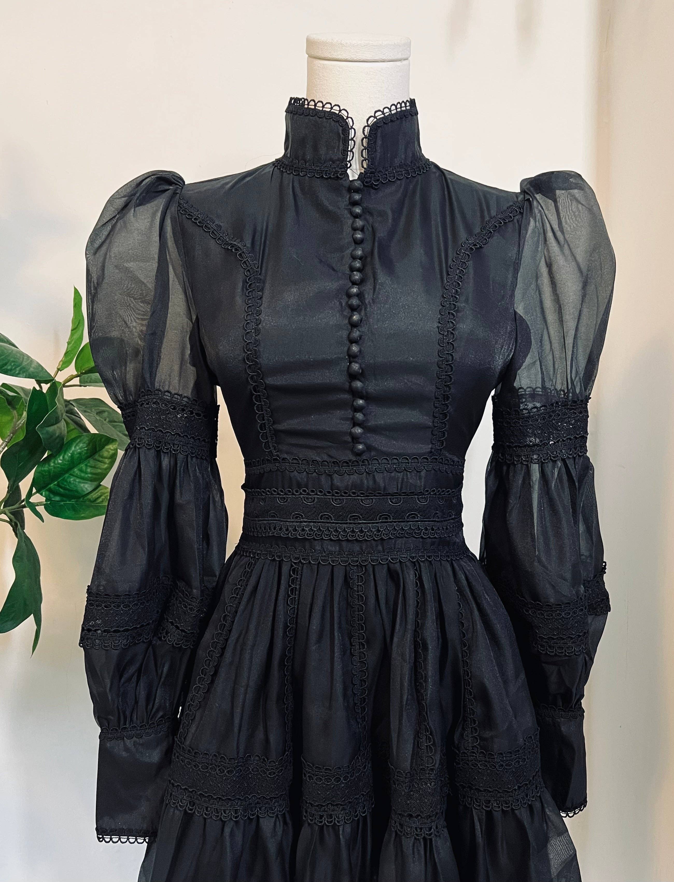 Witchwood Bags - Wholesale Dress - Women's - Morgana -Victorian Inspired Party Dress- BLACK ready to ship6