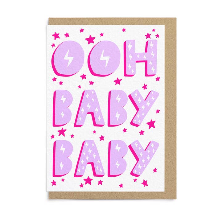 Sött nytt bebiskort för föräldrar - Ooh Baby Baby för wholesale av Sketchy Print Co