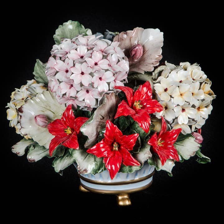 LILLE KOP MED BLOMSTER for engroshandel hos I Borbone Arte di Capodimonte srl