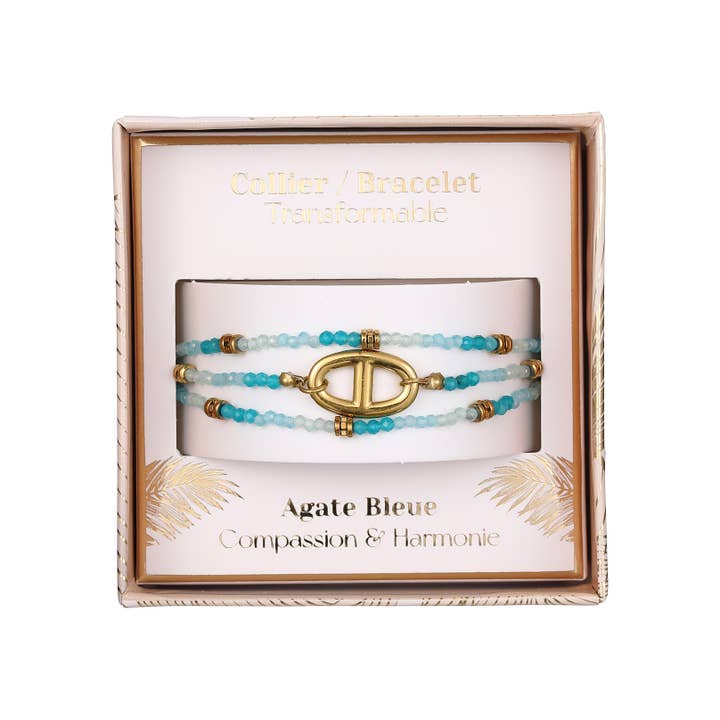 STELLA GREEN - Wholesale Beaded Bracelet - Convertible Necklace/Bracelet – Natural Stones6