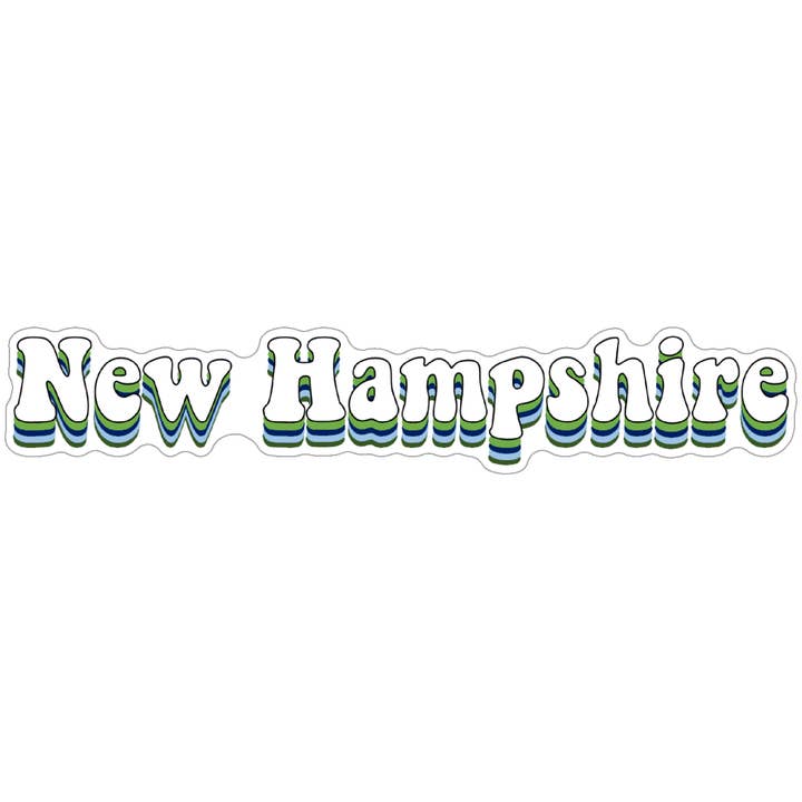 Groovy New Hampshire Sticker for wholesale by Nahamsha Gifts