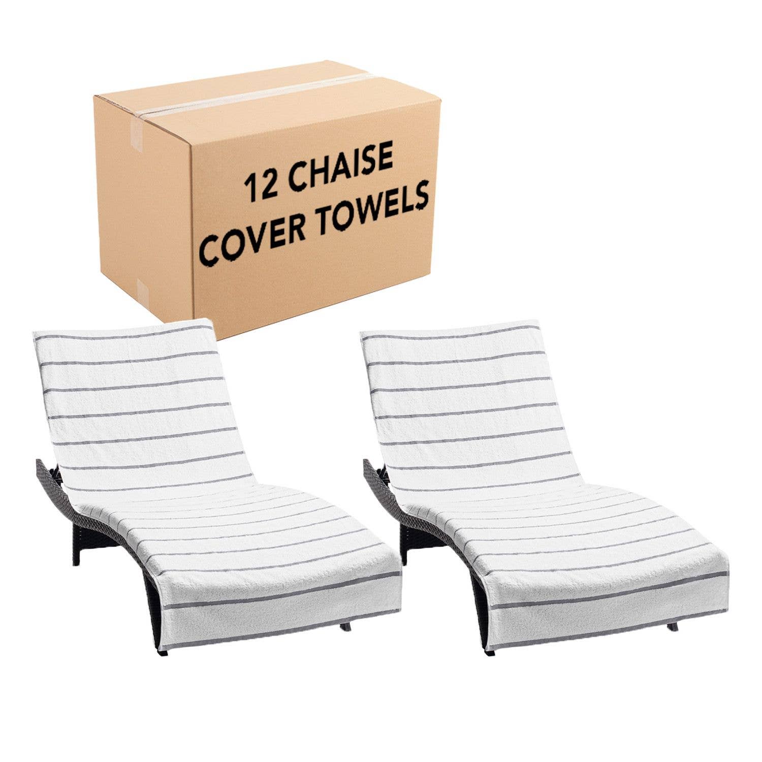 Arkwright Home - Wholesale Beach Towel - 2 Pack of Chaise Lounge Chair Towels, Fitted Pocket2